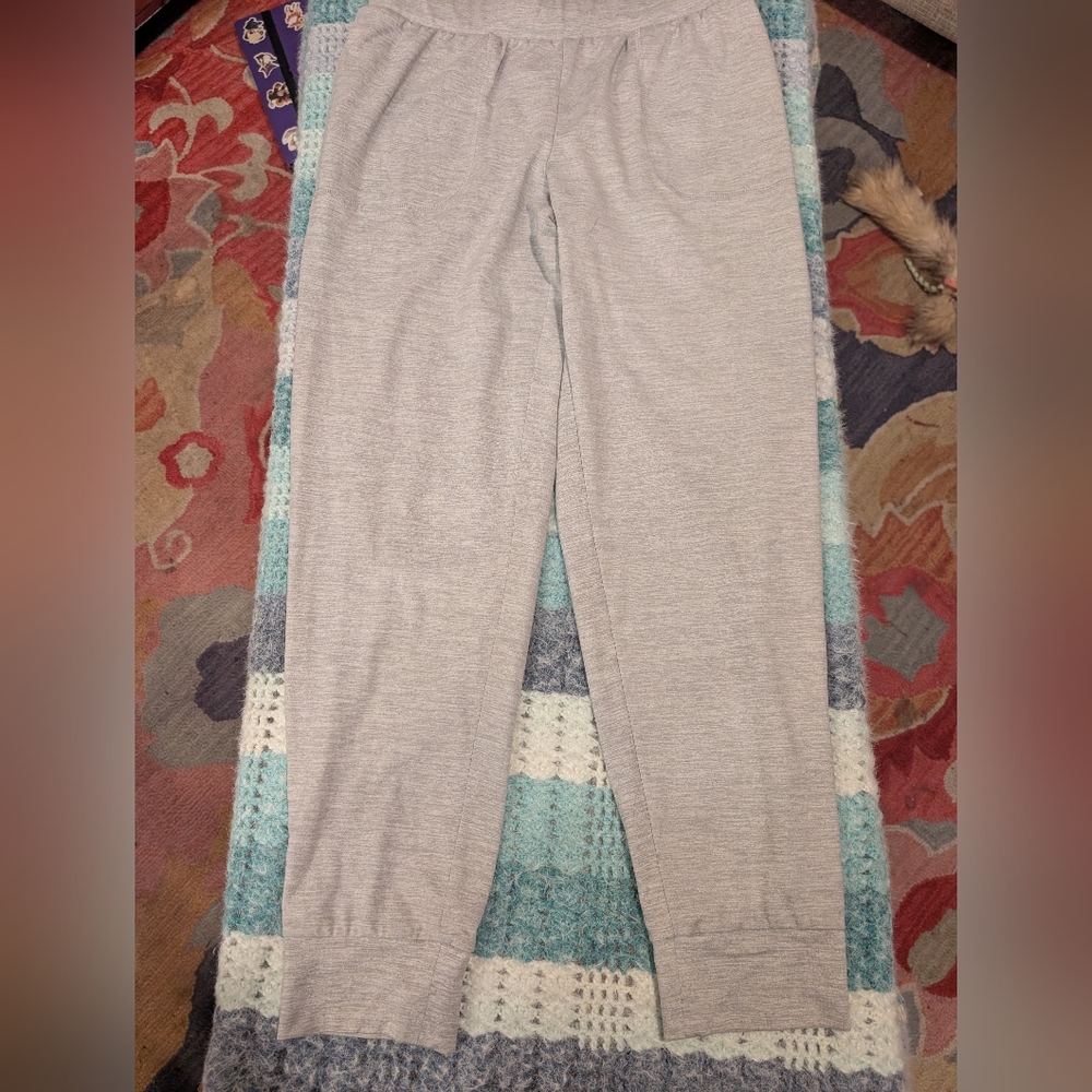 Athletic Works Girls Leggings/Joggers Gray Pants Size 14